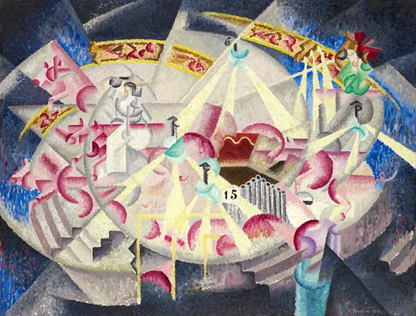 Festival in Montmartre 1913 By Gino Severini