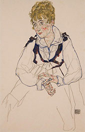 The Artist's Wife Seated By Egon Schiele