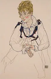 The Artist's Wife Seated By Egon Schiele
