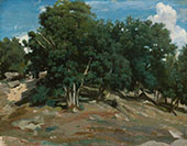 Oak Trees at Bas Breau 1832 By Jean-baptiste Corot