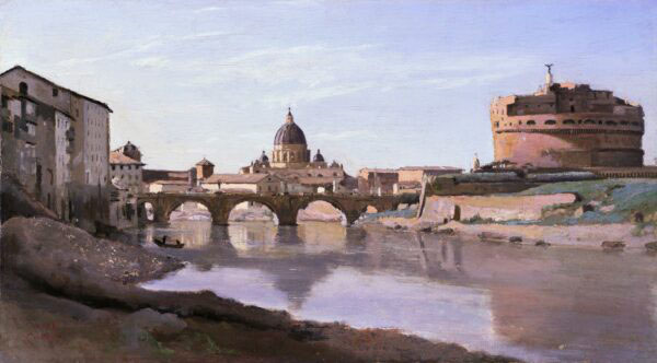 The Bridge and Castel Sant'Angelo with the Cupola of Saint Peter's 1826 | Oil Painting Reproduction