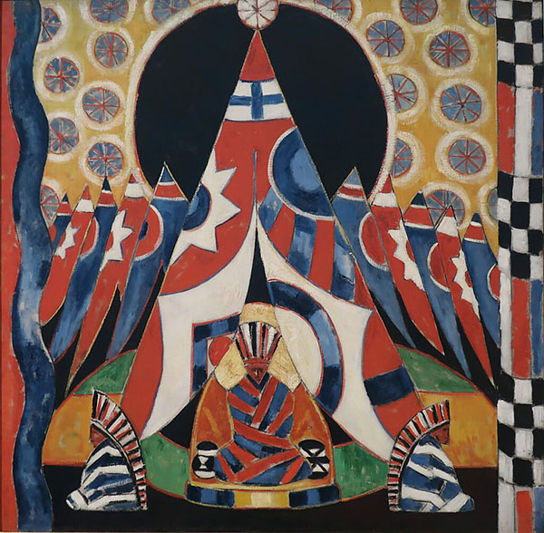 American Indian Symbols by Marsden Hartley | Oil Painting Reproduction