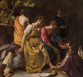Diana and her Nymphs By Johannes Vermeer