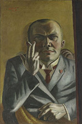 Self Portrait with a Cigarette Frankfurt 1923 By Max Beckmann