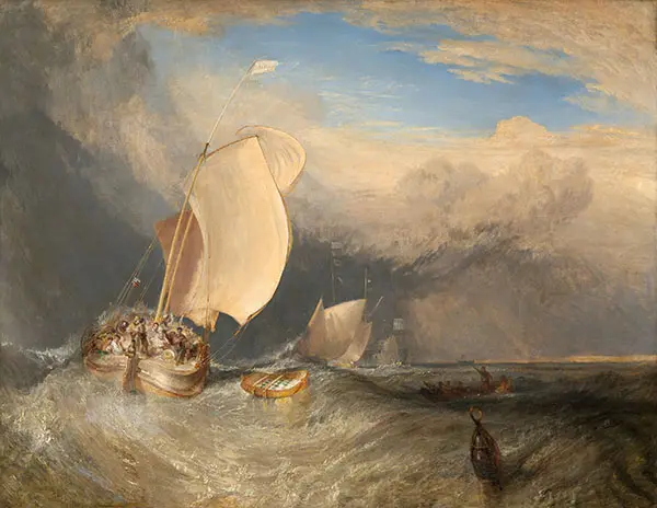 Fishing Boats with Hucksters Bargaining for Fish By Joseph Mallord William Turner