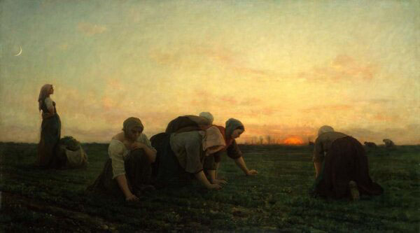 The Weeders 1868 by Jules Breton | Oil Painting Reproduction