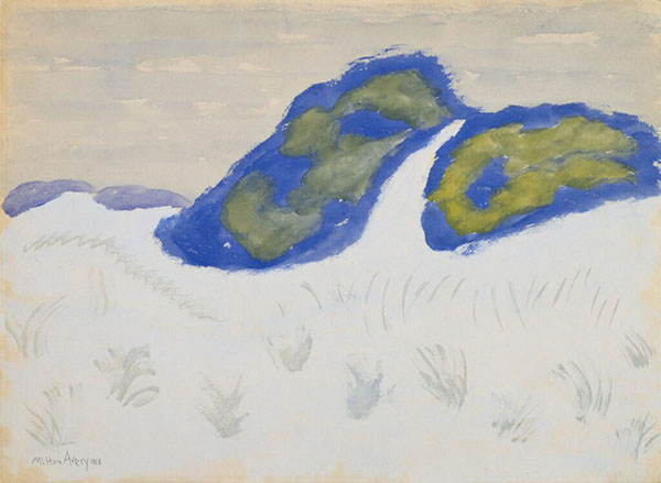 Dune and Bushes 1958 by Milton Avery | Oil Painting Reproduction