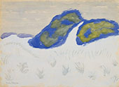 Dune and Bushes 1958 By Milton Avery