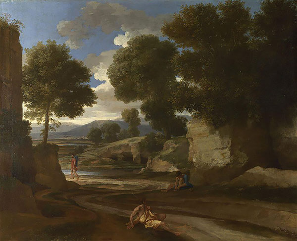 Landscape with Travellers Resting | Oil Painting Reproduction