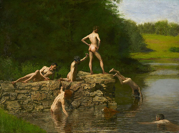 Swimming by Thomas Eakins | Oil Painting Reproduction