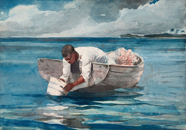 The Water Fan 1898 by Winslow Homer | Oil Painting Reproduction