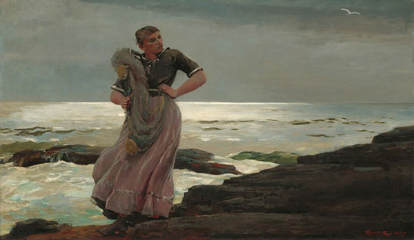 A Light on The Sea 1897 by Winslow Homer | Oil Painting Reproduction