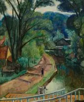 A City Park in Paris France By Samuel Halpert