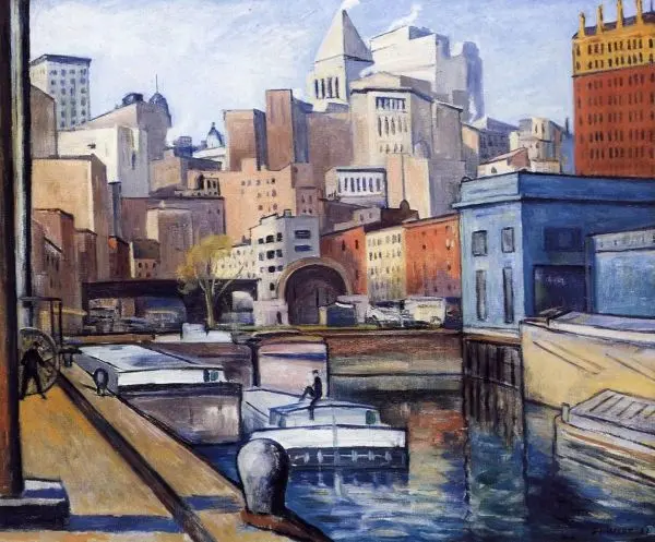 Downtown 1922 By Samuel Halpert