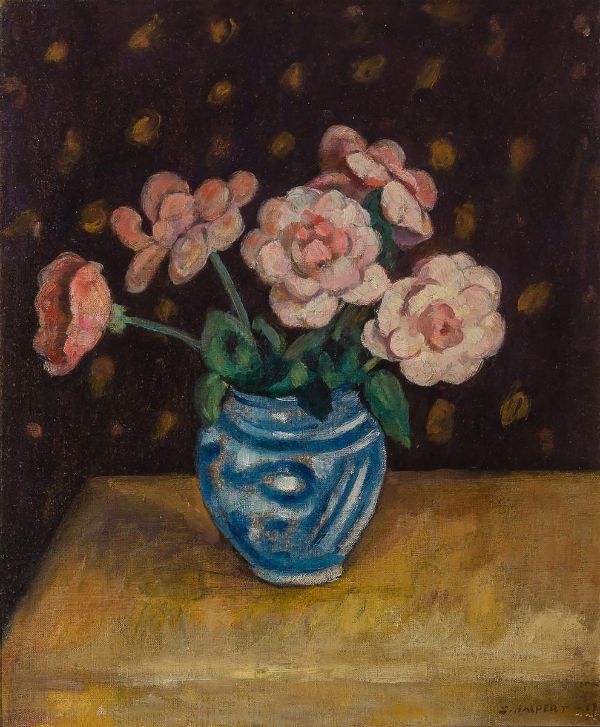 Flower in a Vase 1917 by Samuel Halpert | Oil Painting Reproduction