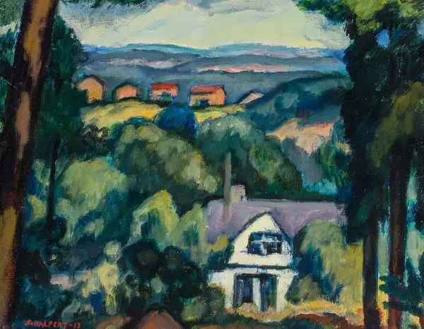 Landscape with House 1913 By Samuel Halpert