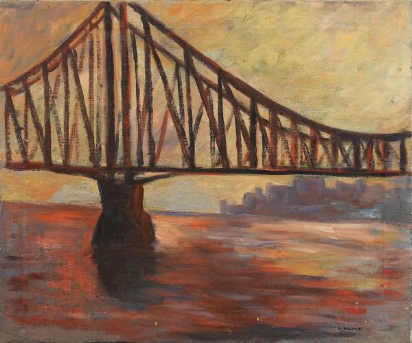 New York City Bridge by Samuel Halpert | Oil Painting Reproduction