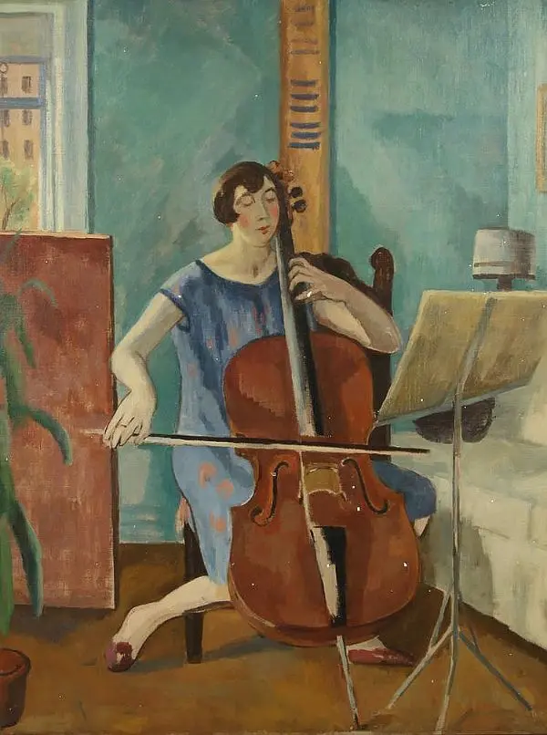 The Cellist By Samuel Halpert