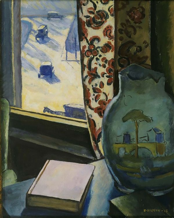Through the Window 1918 by Samuel Halpert | Oil Painting Reproduction