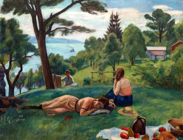West Camp on the Hudson by Samuel Halpert | Oil Painting Reproduction