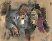 Portrait of Pavel and Maria Brandeis By Friedl Dicker-Brandeis