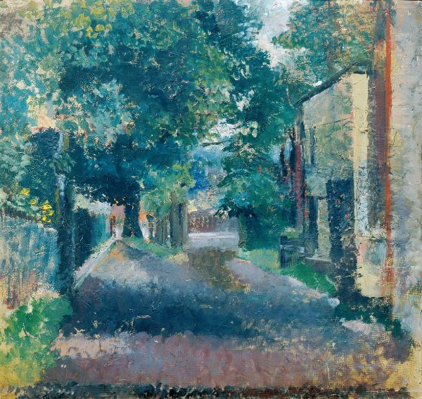 Weg in Hronov 1940 by Friedl Dicker-Brandeis | Oil Painting Reproduction