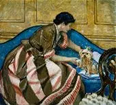 Mrs Bartlett with a Dog 1931 By Frederic Clay Bartlett