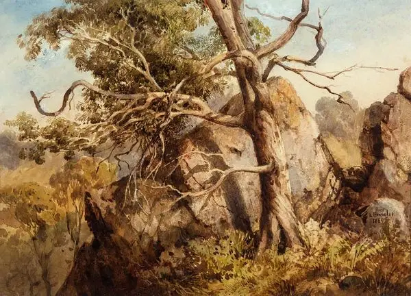 Hanging Rock 1869 By Louis Buvelot