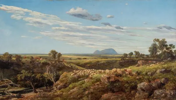 Mount Elephant from Emu Creek 1879 By Louis Buvelot