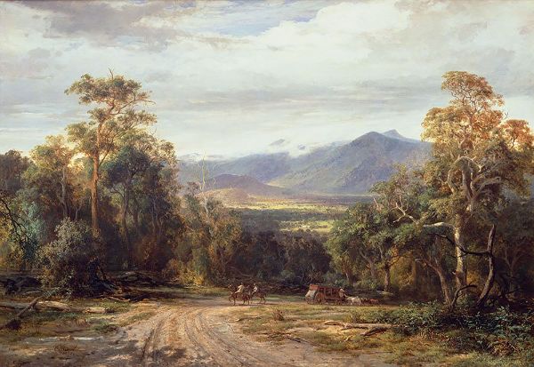 On the Woods Point Road 1872 by Louis Buvelot | Oil Painting Reproduction