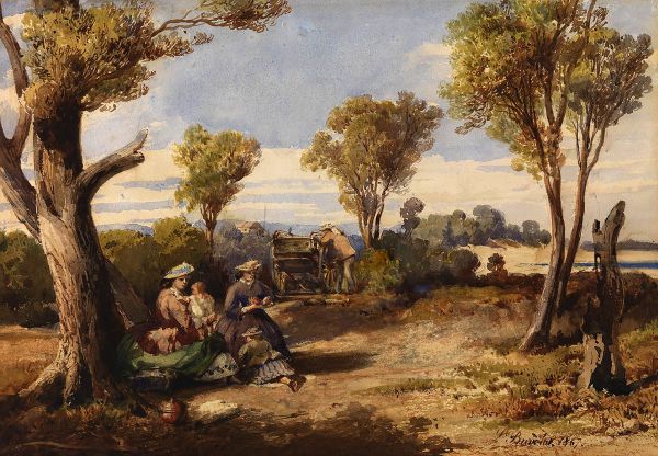 Picnic at Dromana by Louis Buvelot | Oil Painting Reproduction