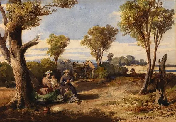 Picnic at Dromana By Louis Buvelot
