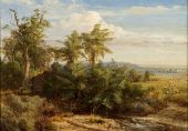 View from Yarra Glen 1877 By Louis Buvelot
