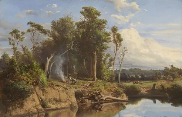 Winter Morning near Heidelberg By Louis Buvelot