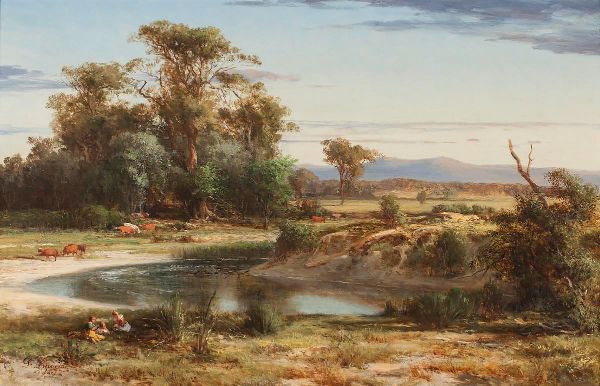 Yarra Flats by Louis Buvelot | Oil Painting Reproduction