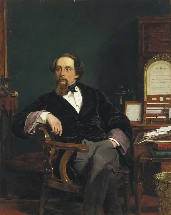 Charles Dickens in his Study 1859 | Oil Painting Reproduction