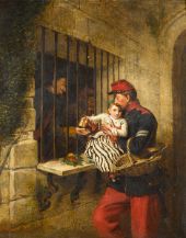 Interior of Marseilles Prison a Scene from Little Dorrit 1859 By William Powell Frith