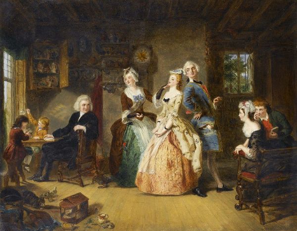 Measuring Heights 1863 by William Powell Frith | Oil Painting Reproduction