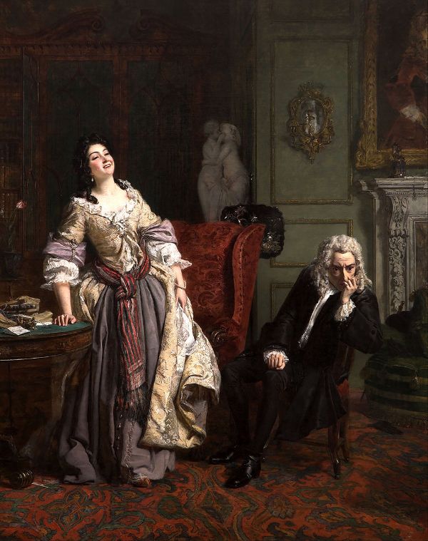 Pope Makes Love to Lady Mary Wortley Montagu | Oil Painting Reproduction