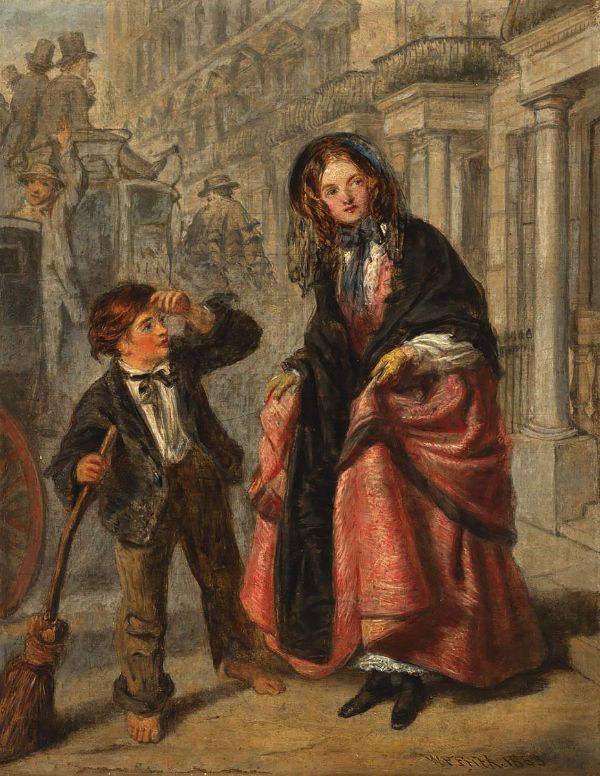 The Crossing Sweeper by William Powell Frith | Oil Painting Reproduction