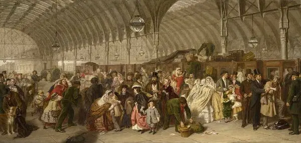 The Railway Station c1862 By William Powell Frith
