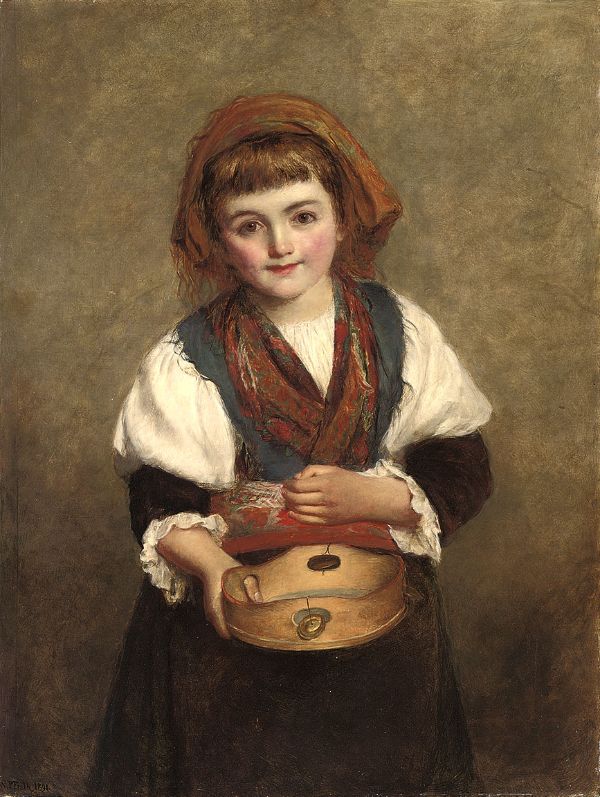 The Sweetest Little Beggar that E'er asked for Alms | Oil Painting Reproduction