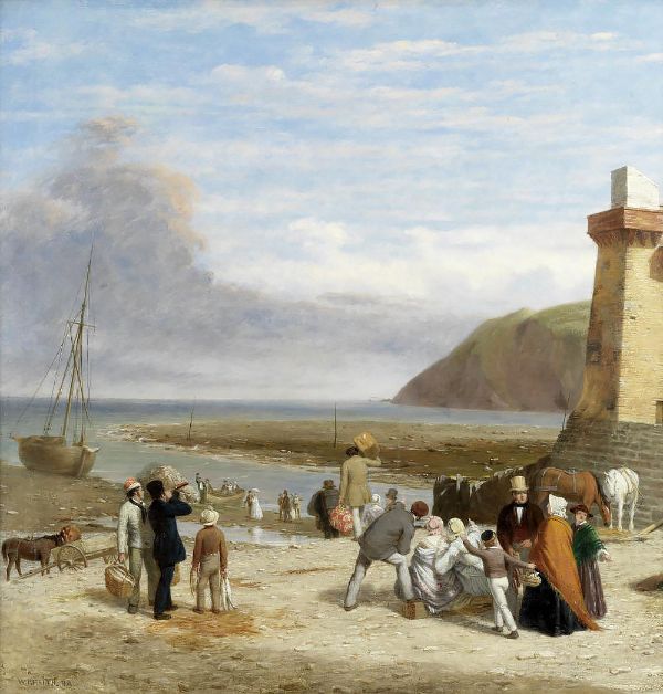 Waiting for the Ferry Boat Lynmouth | Oil Painting Reproduction
