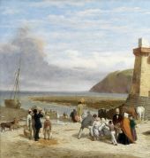 Waiting for the Ferry Boat Lynmouth By William Powell Frith