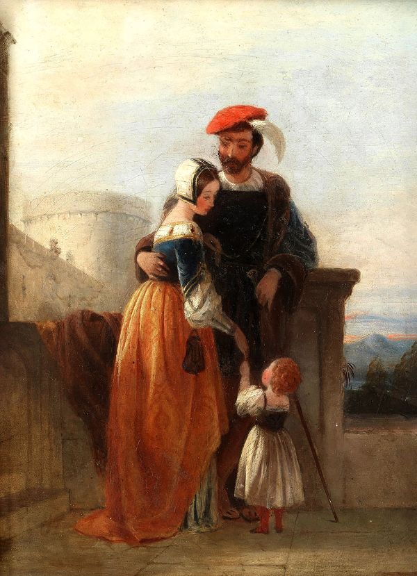 Young Couple with a Small Child | Oil Painting Reproduction