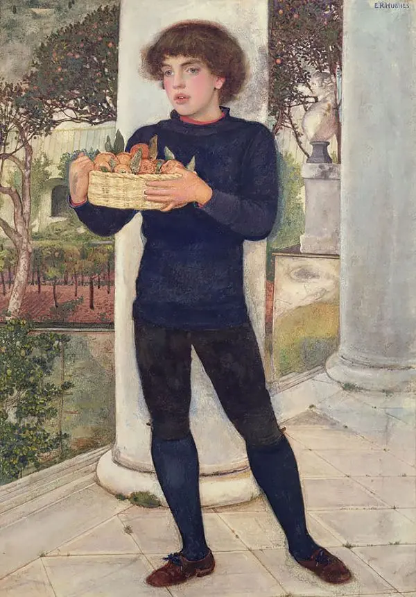 A Basket of Oranges By Edward Robert Hughes