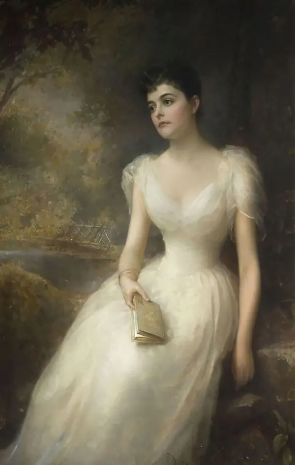 Adele Second Wife of the 7th Earl of Essex By Edward Robert Hughes