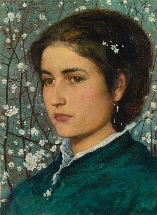 A Young Beauty by Edward Robert Hughes | Oil Painting Reproduction