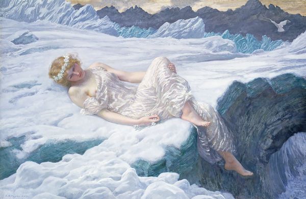 Heart of Snow 1907 by Edward Robert Hughes | Oil Painting Reproduction
