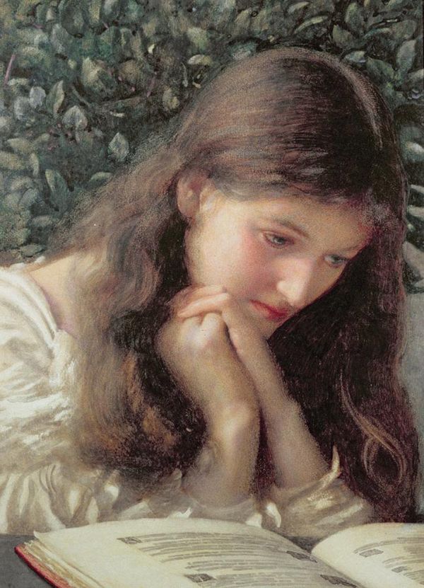 Idle Tears by Edward Robert Hughes | Oil Painting Reproduction